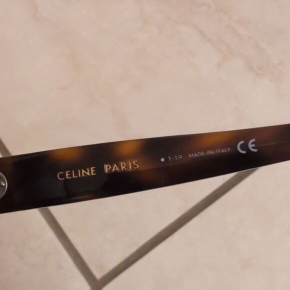 Rare Céline CL4067IS Wayfarer Sunglasses Rhinestone Brown Tortoiseshell